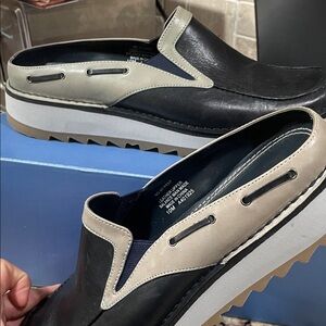 Kenneth Cole Blue and Tan Slip-On Shoes